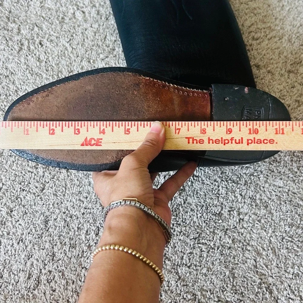 Vintage Lee Kee Kowloon Men's Leather Riding Boots 18